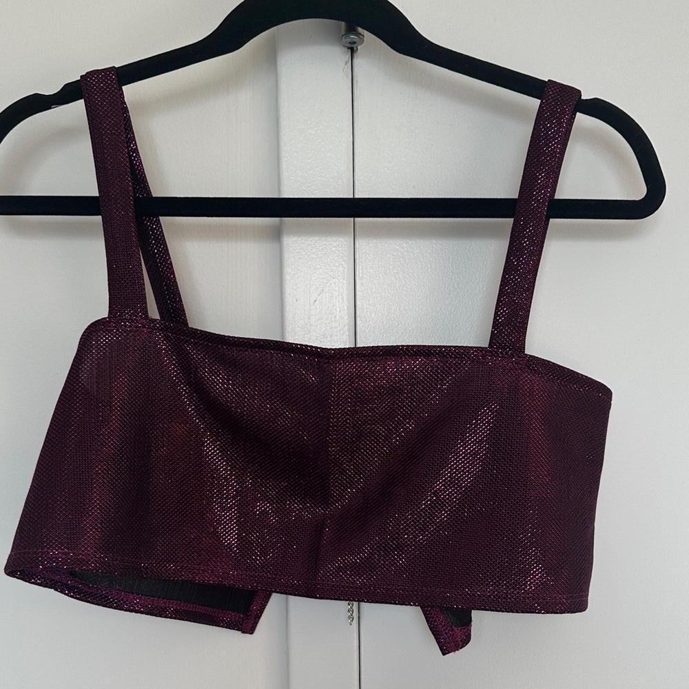 Shimmering Magenta Crop Top
